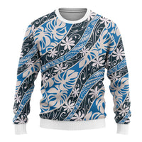 Ninamu Tahiti Tiare Monstera Ugly Christmas Sweater Polynesian Pattern Curve Style LT01 - Polynesian Pride