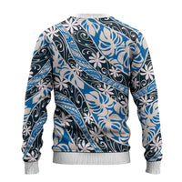 Ninamu Tahiti Tiare Monstera Ugly Christmas Sweater Polynesian Pattern Curve Style LT01 - Polynesian Pride