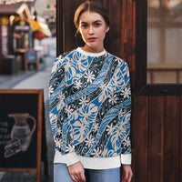 Ninamu Tahiti Tiare Monstera Ugly Christmas Sweater Polynesian Pattern Curve Style LT01 - Polynesian Pride