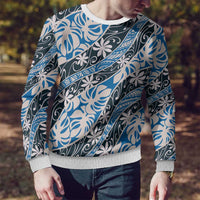 Ninamu Tahiti Tiare Monstera Ugly Christmas Sweater Polynesian Pattern Curve Style LT01 - Polynesian Pride