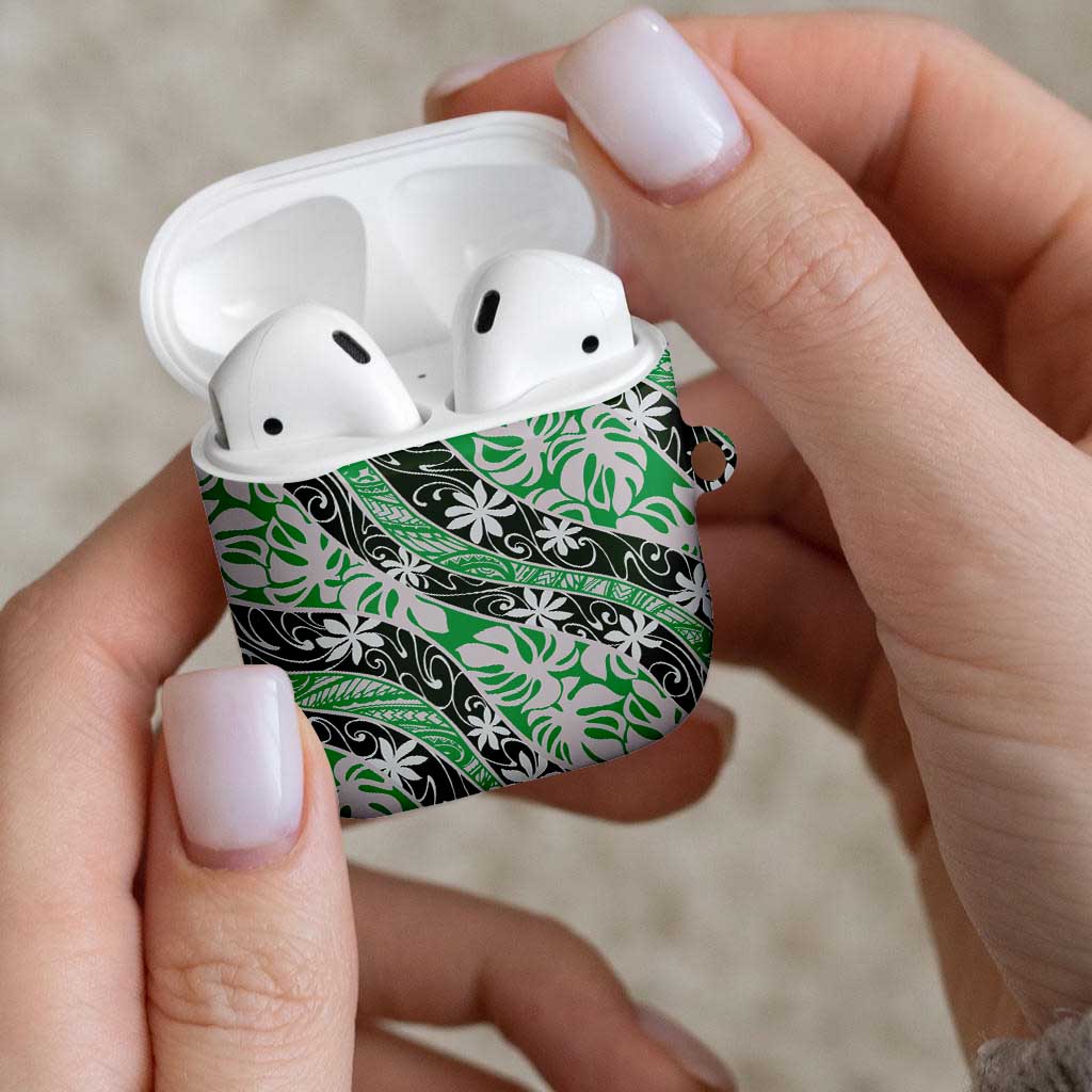 Matie Tahiti Tiare Monstera AirPods Case Polynesian Pattern Curve Style LT01 - Polynesian Pride