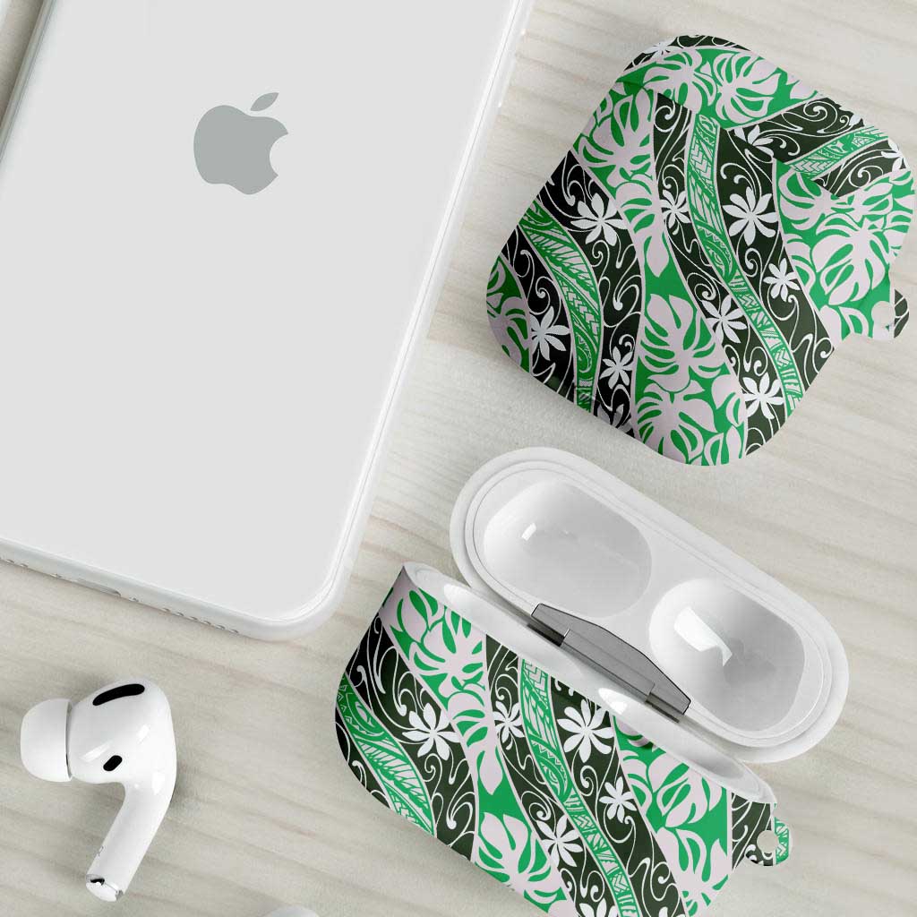 Matie Tahiti Tiare Monstera AirPods Case Polynesian Pattern Curve Style LT01 - Polynesian Pride