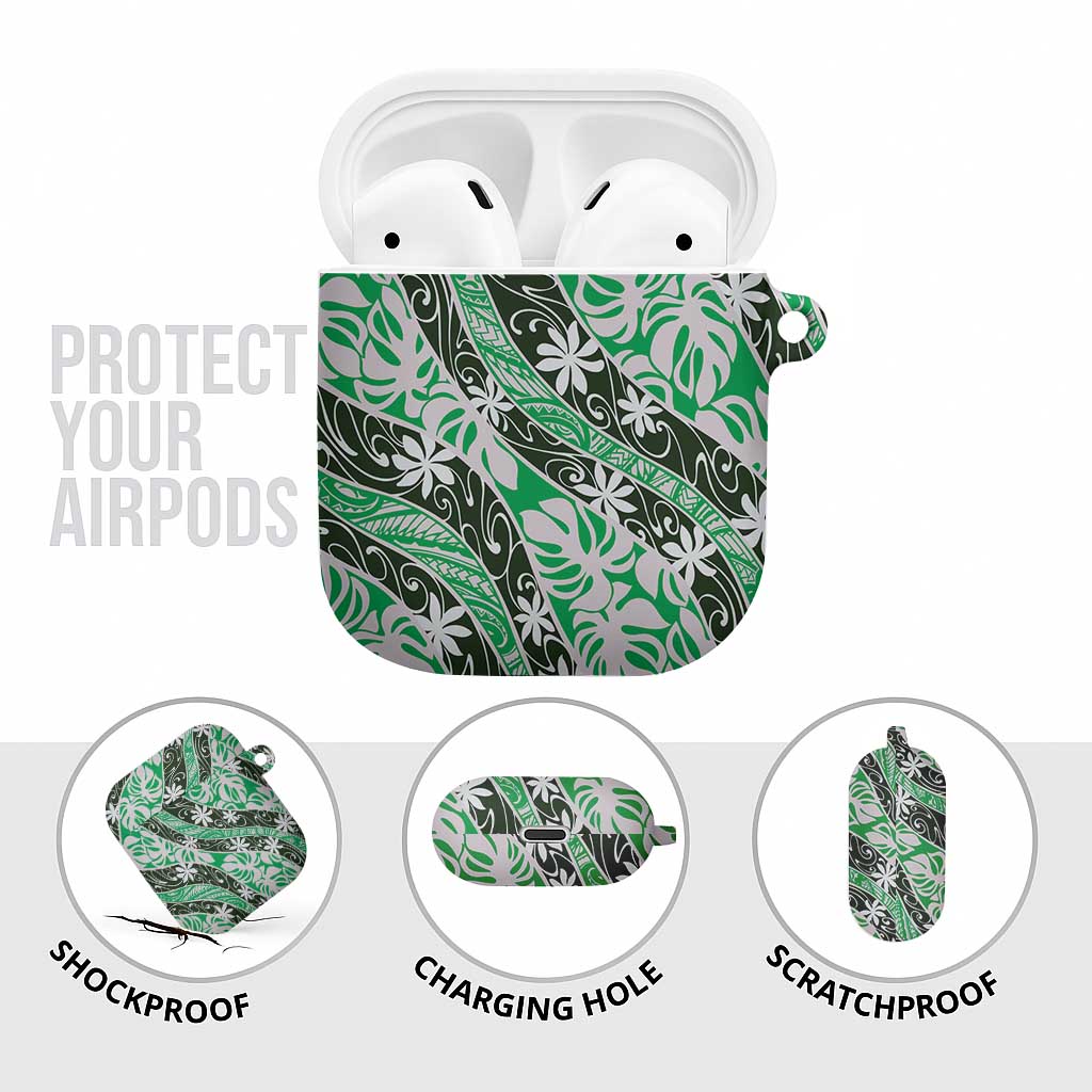 Matie Tahiti Tiare Monstera AirPods Case Polynesian Pattern Curve Style LT01 - Polynesian Pride