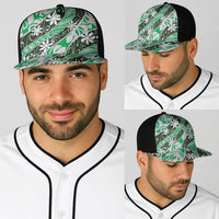 Matie Tahiti Tiare Monstera Baseball Net Cap Polynesian Pattern Curve Style LT01 - Polynesian Pride