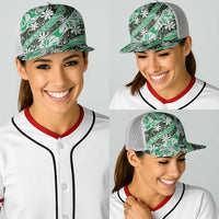 Matie Tahiti Tiare Monstera Baseball Net Cap Polynesian Pattern Curve Style LT01 - Polynesian Pride