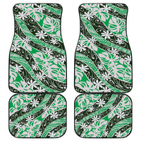 Matie Tahiti Tiare Monstera Car Mats Polynesian Pattern Curve Style LT01 - Polynesian Pride