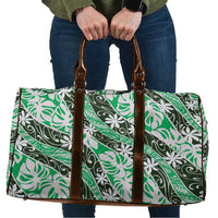 Matie Tahiti Tiare Monstera Travel Bag Polynesian Pattern Curve Style LT01 Green - Polynesian Pride