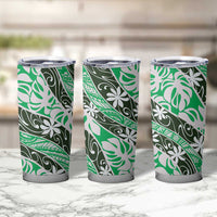 Matie Tahiti Tiare Monstera Tumbler Cup Polynesian Pattern Curve Style LT01 - Polynesian Pride
