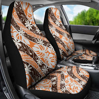 Puatou Tahiti Tiare Monstera Car Seat Cover Polynesian Pattern Curve Style LT01 - Polynesian Pride