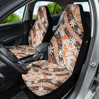 Puatou Tahiti Tiare Monstera Car Seat Cover Polynesian Pattern Curve Style LT01 - Polynesian Pride
