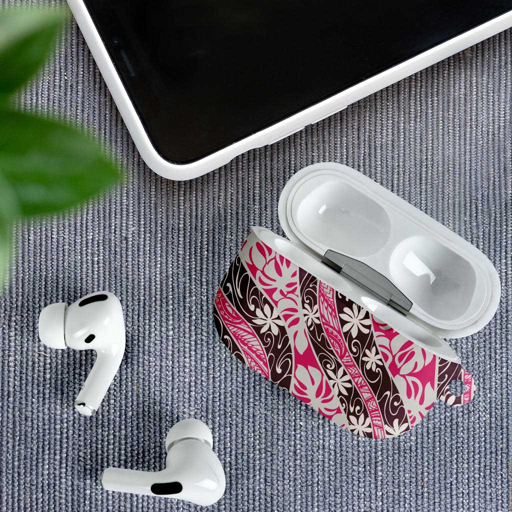 Tarona Tahiti Tiare Monstera AirPods Case Polynesian Pattern Curve Style LT01 - Polynesian Pride
