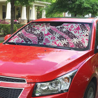 Tarona Tahiti Tiare Monstera Auto Sun Shade Polynesian Pattern Curve Style LT01 - Polynesian Pride
