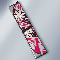 Tarona Tahiti Tiare Monstera Auto Sun Shade Polynesian Pattern Curve Style LT01 - Polynesian Pride