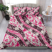 Tarona Tahiti Tiare Monstera Bedding Set Polynesian Pattern Curve Style LT01 - Polynesian Pride