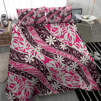 Tarona Tahiti Tiare Monstera Bedding Set Polynesian Pattern Curve Style LT01 - Polynesian Pride