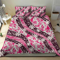 Tarona Tahiti Tiare Monstera Bedding Set Polynesian Pattern Curve Style LT01 - Polynesian Pride