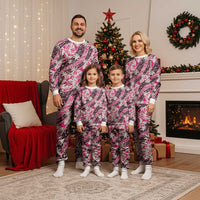 Tarona Tahiti Tiare Monstera Christmas Pajama Set Polynesian Pattern Curve Style LT01 - Polynesian Pride