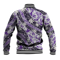 Vareau Tahiti Tiare Monstera Baseball Jacket Polynesian Pattern Curve Style LT01 - Polynesian Pride