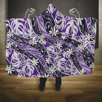 Vareau Tahiti Tiare Monstera Hooded Blanket Polynesian Pattern Curve Style LT01 - Polynesian Pride