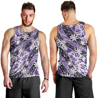 Vareau Tahiti Tiare Monstera Men Tank Top Polynesian Pattern Curve Style LT01 - Polynesian Pride