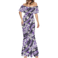 Vareau Tahiti Tiare Monstera Mermaid Dress Polynesian Pattern Curve Style LT01 - Polynesian Pride