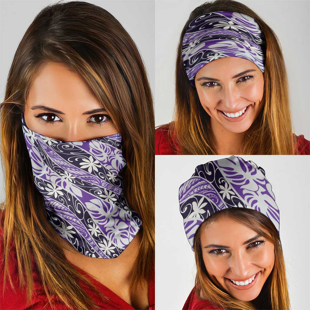 Vareau Tahiti Tiare Monstera Neck Gaiter Polynesian Pattern Curve Style LT01 - Polynesian Pride
