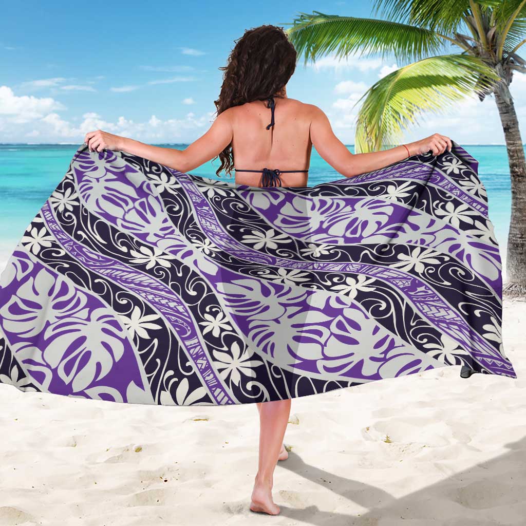 Vareau Tahiti Tiare Monstera Sarong Polynesian Pattern Curve Style LT01 - Polynesian Pride