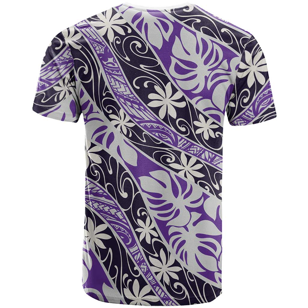 Vareau Tahiti Tiare Monstera T Shirt Polynesian Pattern Curve Style LT01 - Polynesian Pride