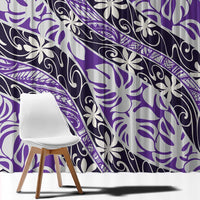 Vareau Tahiti Tiare Monstera Window Curtain Polynesian Pattern Curve Style LT01 - Polynesian Pride