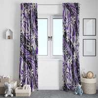 Vareau Tahiti Tiare Monstera Window Curtain Polynesian Pattern Curve Style LT01 - Polynesian Pride