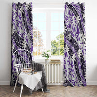 Vareau Tahiti Tiare Monstera Window Curtain Polynesian Pattern Curve Style LT01 - Polynesian Pride