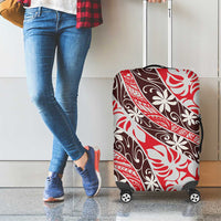 Uteute Tahiti Tiare Monstera Luggage Cover Polynesian Pattern Curve Style LT01 - Polynesian Pride