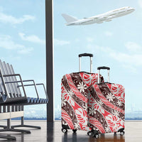 Uteute Tahiti Tiare Monstera Luggage Cover Polynesian Pattern Curve Style LT01 - Polynesian Pride