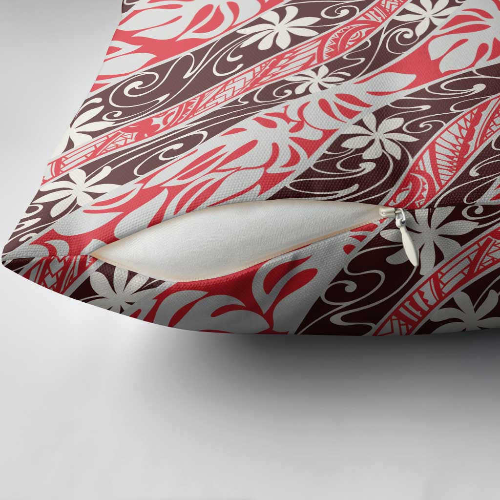 Uteute Tahiti Tiare Monstera Pillow Cover Polynesian Pattern Curve Style LT01 - Polynesian Pride