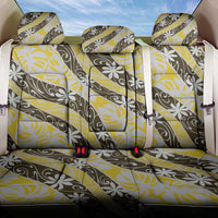 Rearea Tahiti Tiare Monstera Back Car Seat Cover Polynesian Pattern Curve Style LT01 One Size Yellow - Polynesian Pride