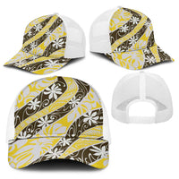 Rearea Tahiti Tiare Monstera Baseball Net Cap Polynesian Pattern Curve Style LT01 - Polynesian Pride