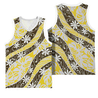 Rearea Tahiti Tiare Monstera Basketball Jersey Polynesian Pattern Curve Style LT01 - Polynesian Pride