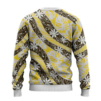 Rearea Tahiti Tiare Monstera Ugly Christmas Sweater Polynesian Pattern Curve Style LT01 - Polynesian Pride
