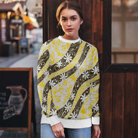 Rearea Tahiti Tiare Monstera Ugly Christmas Sweater Polynesian Pattern Curve Style LT01 - Polynesian Pride