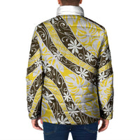 Rearea Tahiti Tiare Monstera Padded Jacket Polynesian Pattern Curve Style LT01 - Polynesian Pride