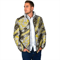 Rearea Tahiti Tiare Monstera Padded Jacket Polynesian Pattern Curve Style LT01 - Polynesian Pride