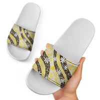 Rearea Tahiti Tiare Monstera Slide Sandals Polynesian Pattern Curve Style LT01 - Polynesian Pride