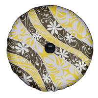 Rearea Tahiti Tiare Monstera Spare Tire Cover Polynesian Pattern Curve Style LT01 - Polynesian Pride