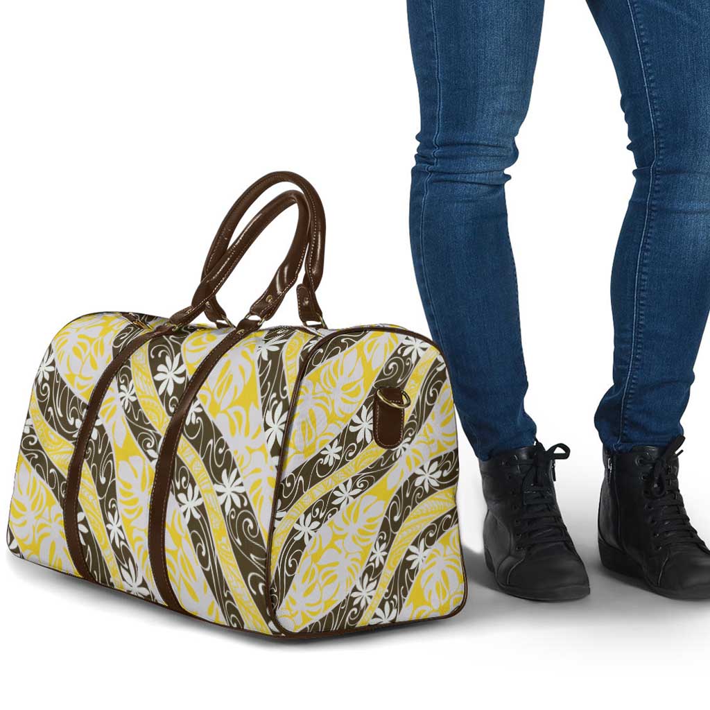Rearea Tahiti Tiare Monstera Travel Bag Polynesian Pattern Curve Style LT01 - Polynesian Pride