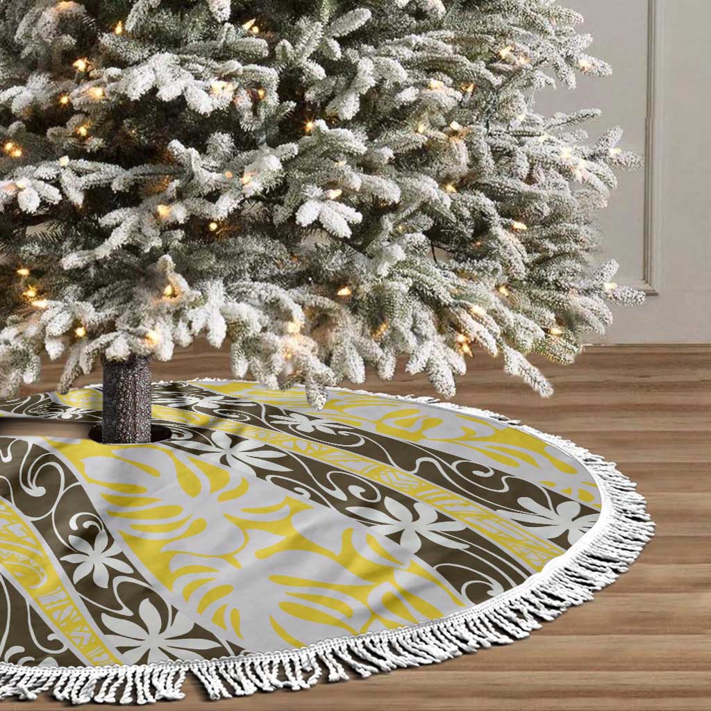 Rearea Tahiti Tiare Monstera Tree Skirt Polynesian Pattern Curve Style LT01 - Polynesian Pride