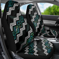 Taniko Aotearoa Mix Paua Shell Car Seat Cover Niho Taniwha Turquoise Glitter LT01 - Polynesian Pride