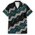 Personalised Taniko Aotearoa Mix Paua Shell Hawaiian Shirt Niho Taniwha Turquoise Glitter