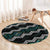 Personalised Taniko Aotearoa Mix Paua Shell Round Carpet Niho Taniwha Turquoise Glitter