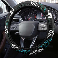 Taniko Aotearoa Mix Paua Shell Steering Wheel Cover Niho Taniwha Turquoise Glitter LT01 - Polynesian Pride