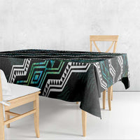 Taniko Aotearoa Mix Paua Shell Tablecloth Niho Taniwha Turquoise Glitter LT01 - Polynesian Pride